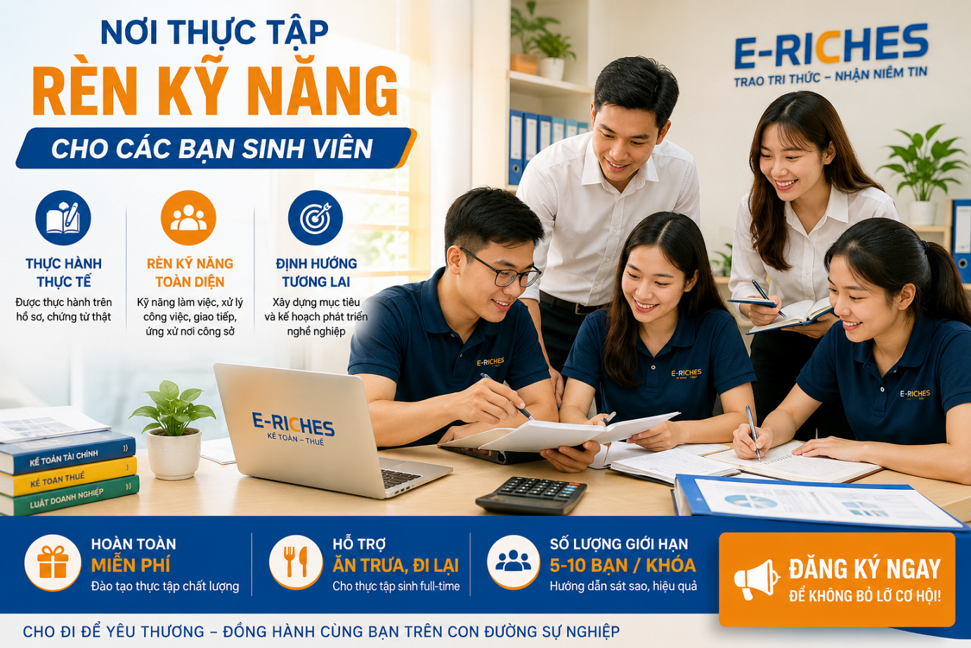 NƠI THỰC TẬP KẾ TOÁN THỰC CHIẾN – RÈN KỸ NĂNG, SẴN SÀNG ĐI LÀM